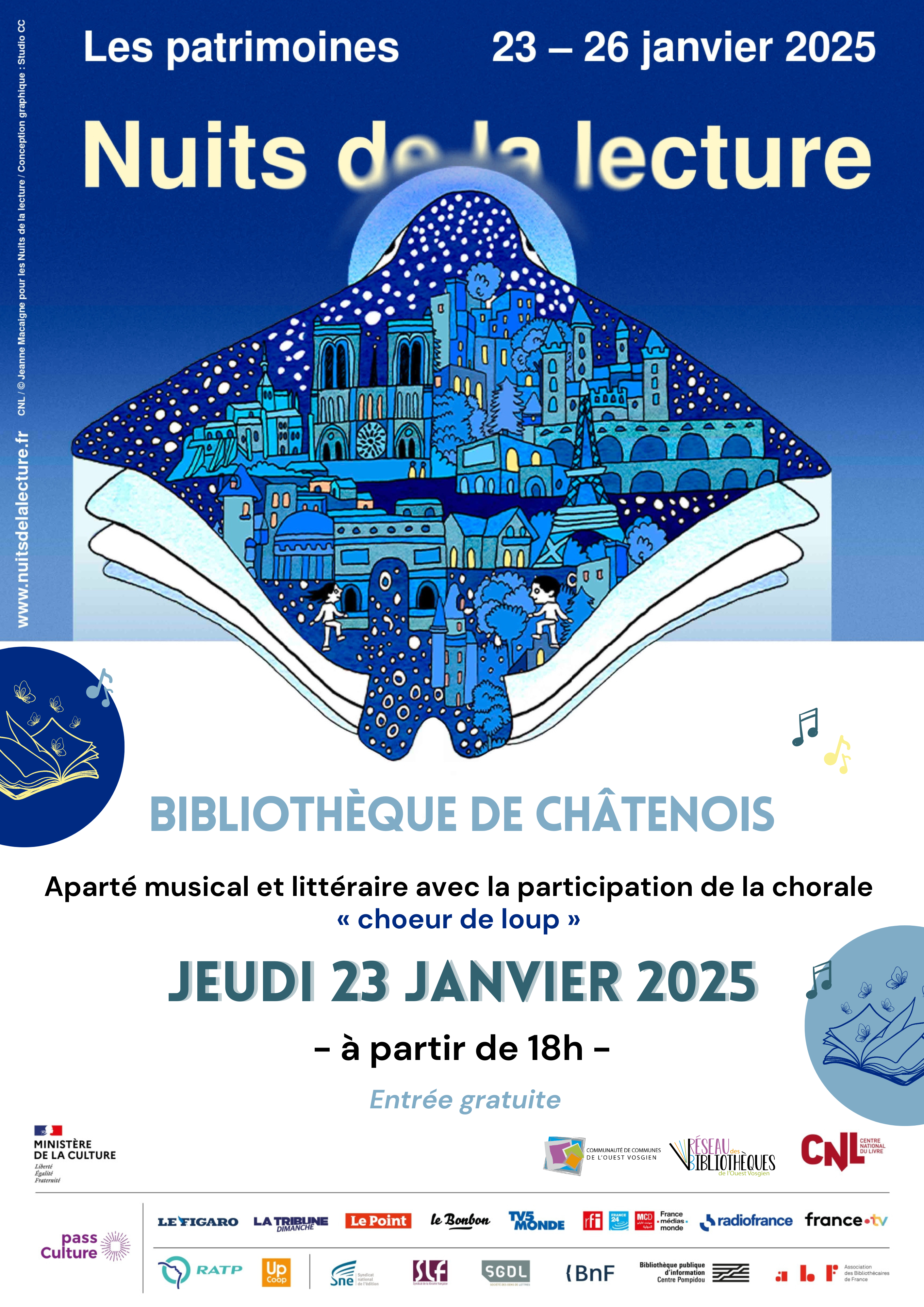 Nuits de la lecture bilbiothèque Châtenois