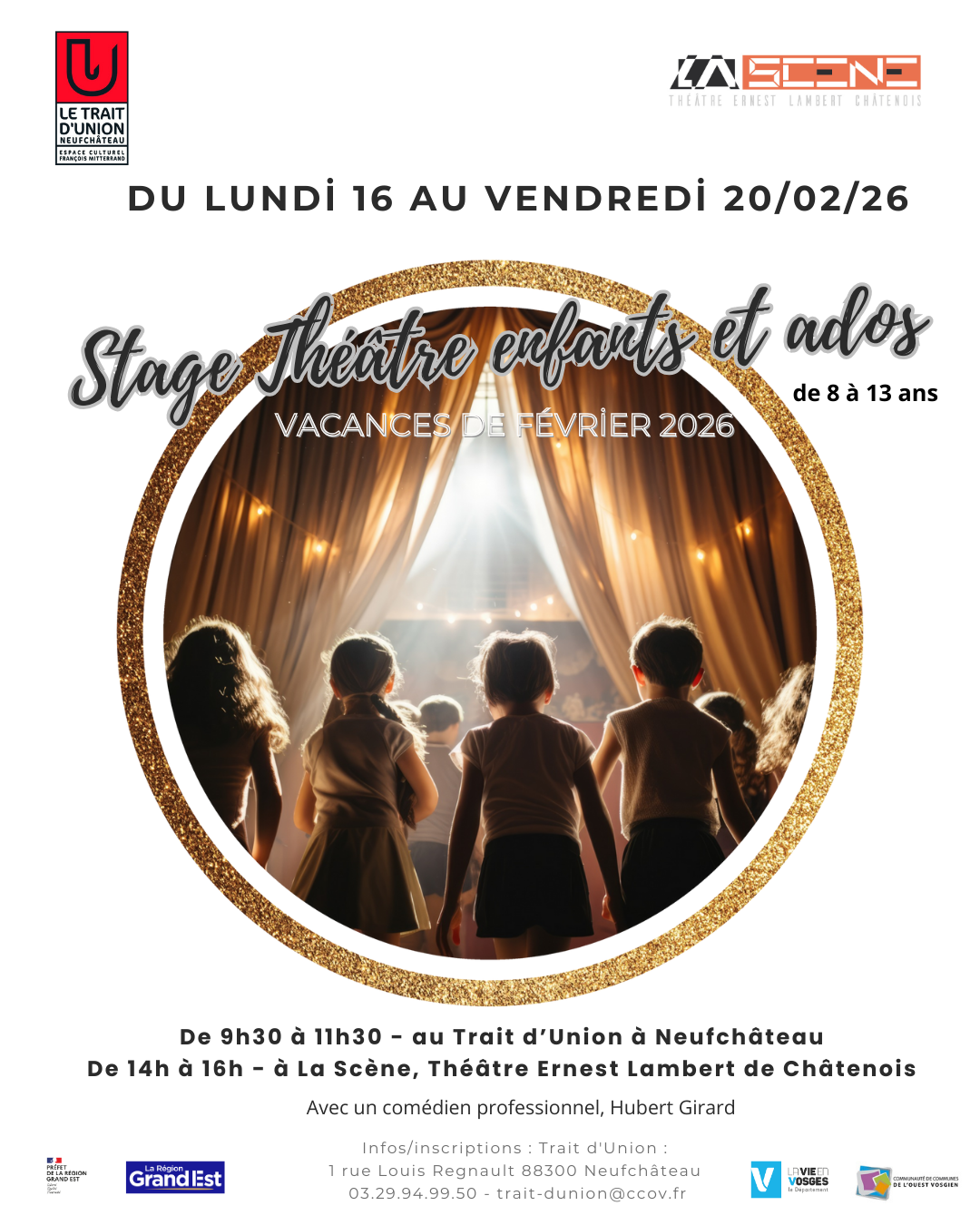 Stage théâtre enfants et pré-adolescents