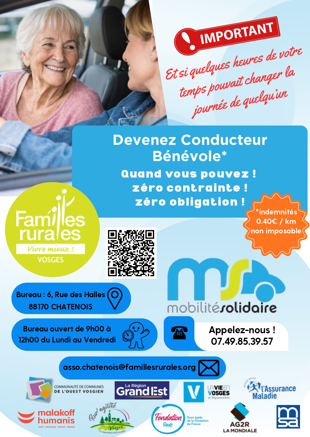 Mobilité solidaire, devenez bénévole !