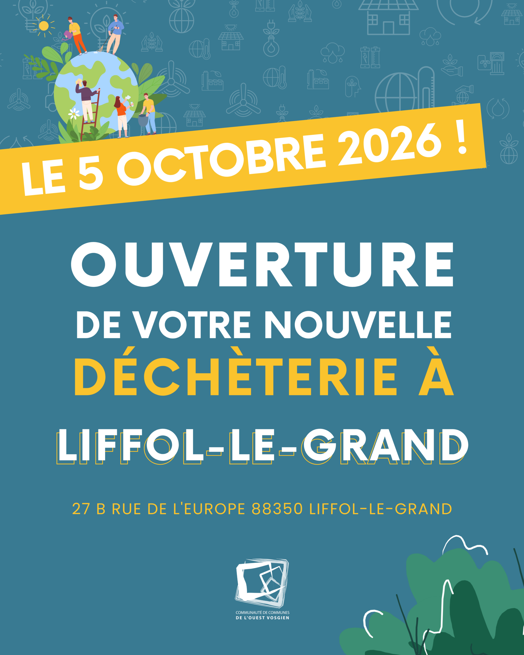 Ouverture de la déchèterie à Liffol-le-Grand